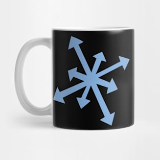 Large Snowflake Digital Illustration in Blue Mug